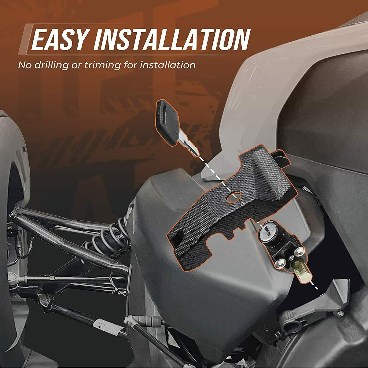 Photo of Locking Parking Brake Lever for Can-Am Ryker by Kemimoto - Premium for UTVs / Side by Sides