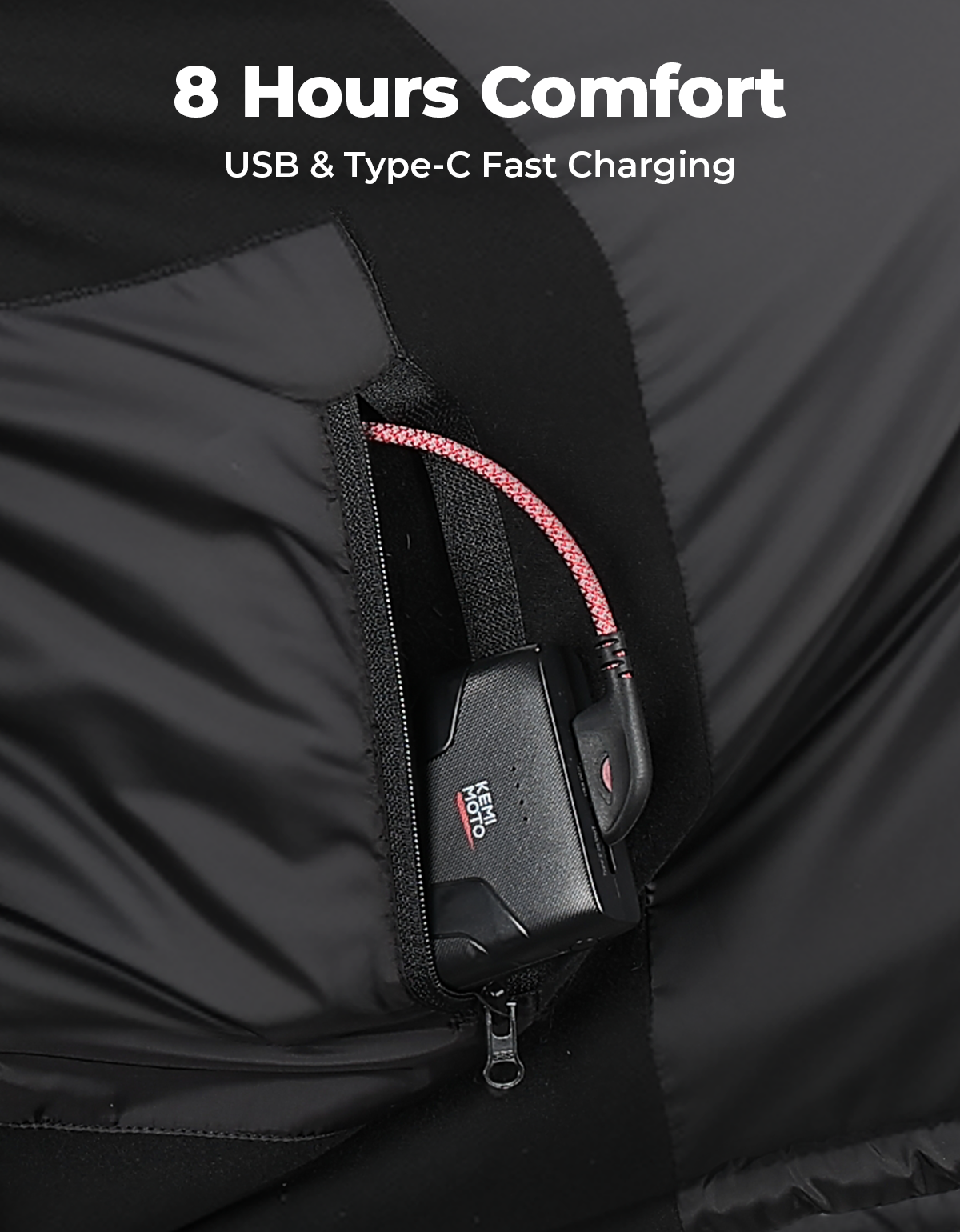 Photo of Heated Vest for Women and Men Thermal Reflective with Battery Pack by Kemimoto - Premium for UTVs / Side by Sides