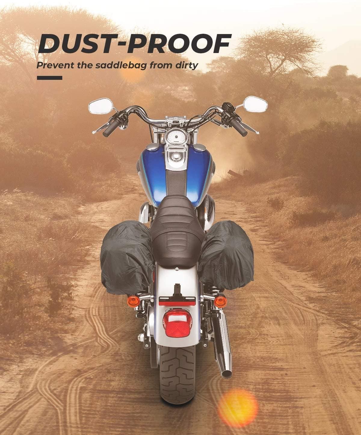 Photo of Motorcycle Throw Over Saddle Bags for Cruiser Motorbike Dirt Bike Scooter by Kemimoto - Premium for UTVs / Side by Sides