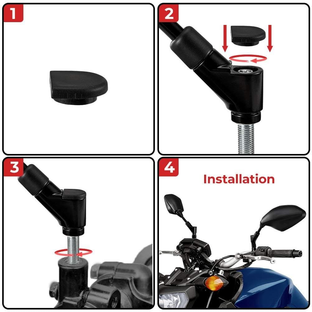 Photo of Motorcycle Rear View Side Mirrors for Grom Navi by Kemimoto - Premium for UTVs / Side by Sides