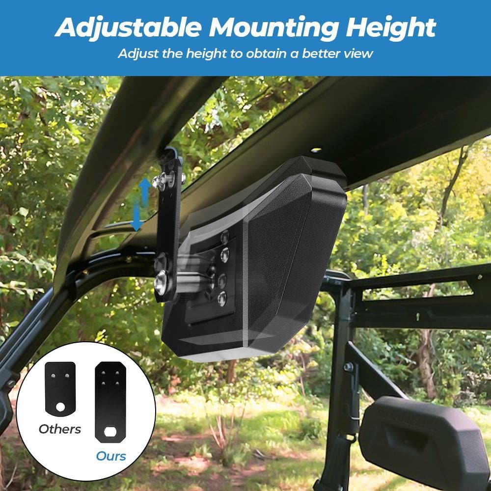 Photo of Upgraded Rear View Mirror for Polaris Ranger 500/570/900/1000 Crew XP by Kemimoto - Premium for UTVs / Side by Sides