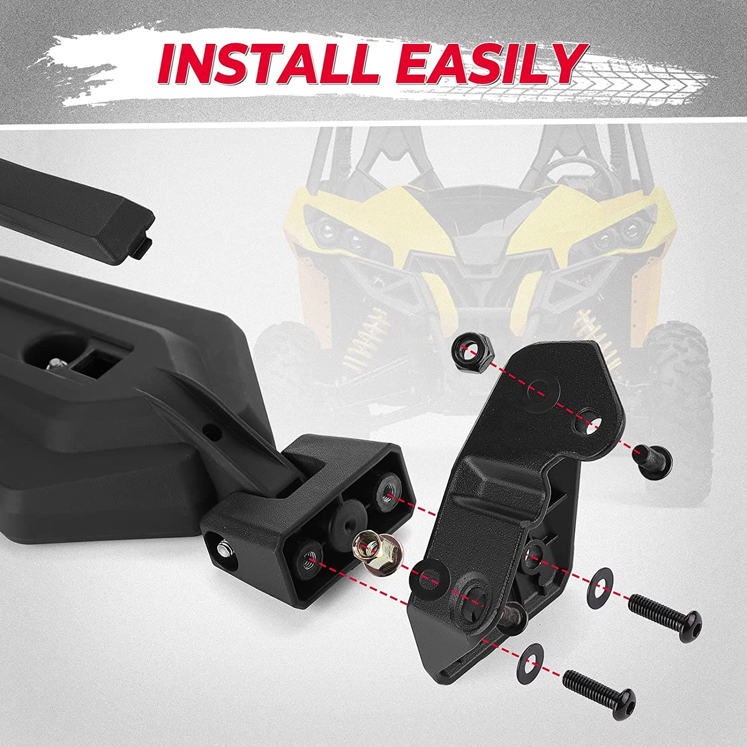 Photo of One Pair Side Mirrors for Can-Am Commander 700 & 1000R 2021+ by Kemimoto - Premium for UTVs / Side by Sides