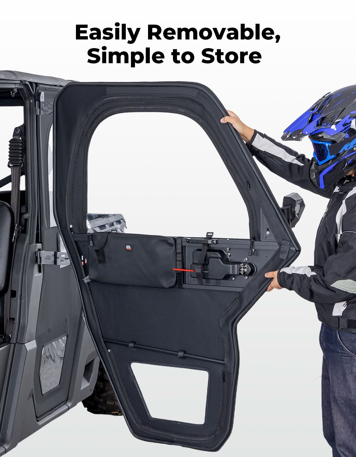 Photo of UTV Framed Doors for Can-Am Defender Max HD 7/8/9/10 – Full Enclosure Kit, 2022–2024 by Kemimoto - Premium for UTVs / Side by Sides