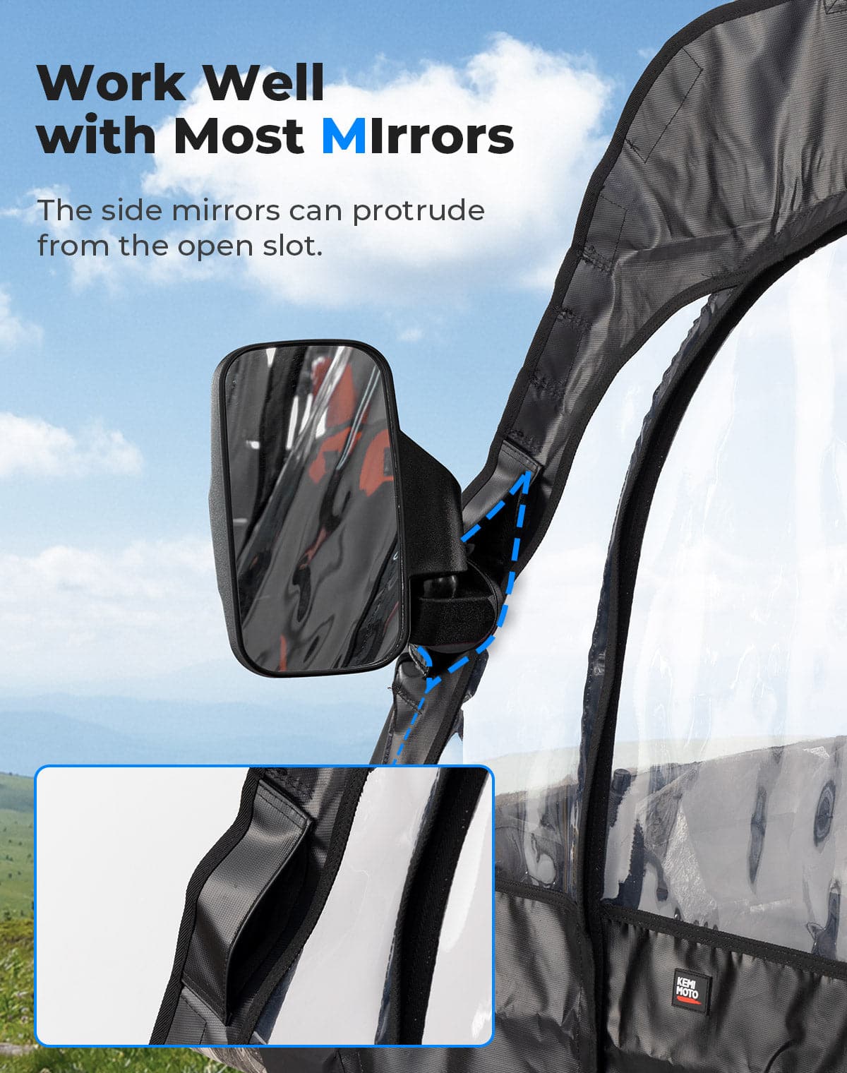 Photo of Soft Cab Enclosure Doors for CFMOTO UForce 1000XL 2022-2024 by Kemimoto - Premium for UTVs / Side by Sides