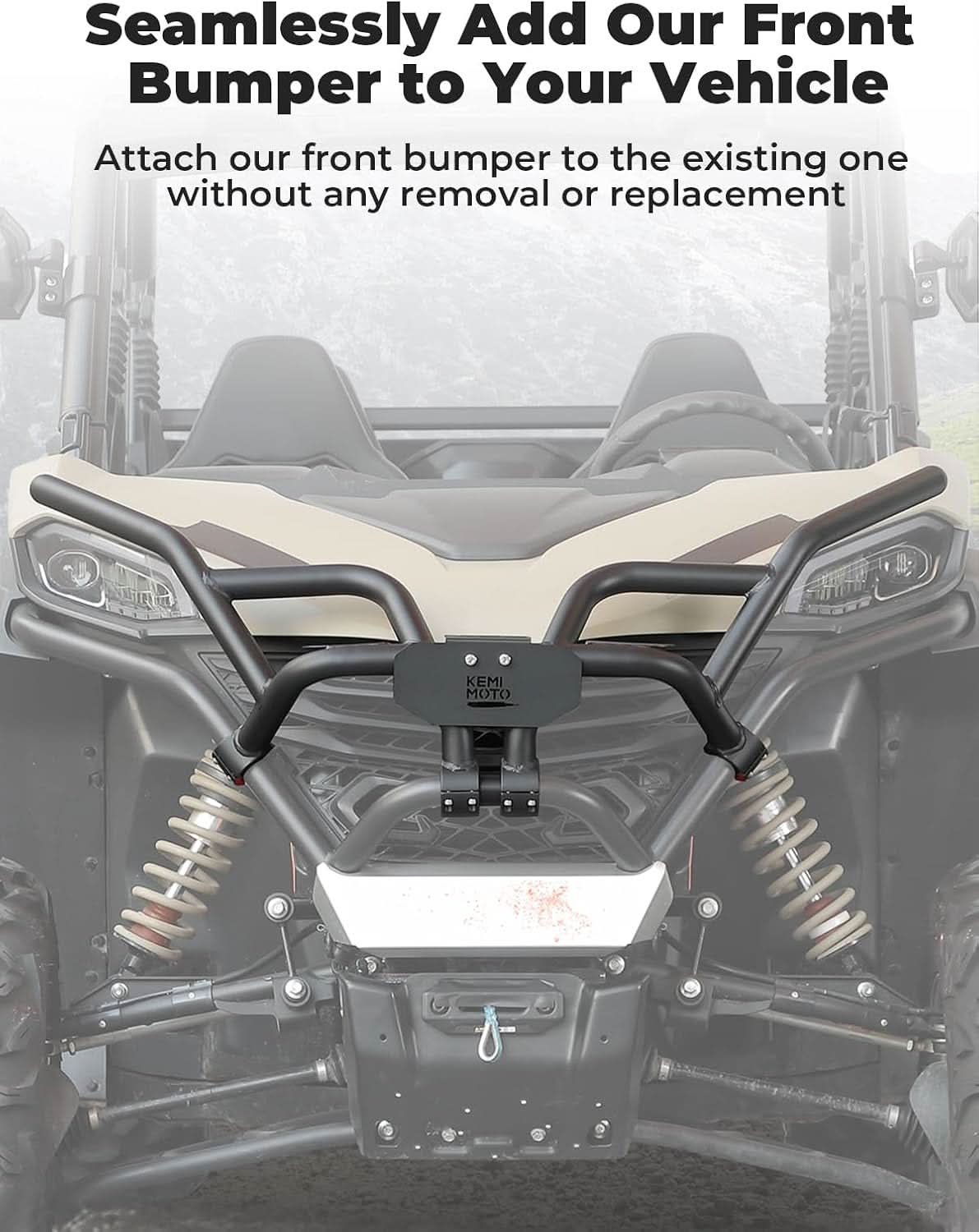Photo of Kemimoto Front Bumper for CFMOTO ZForce 950 Sport | 950 Trail | 800 Trail 2023+ by Kemimoto - Premium for UTVs / Side by Sides
