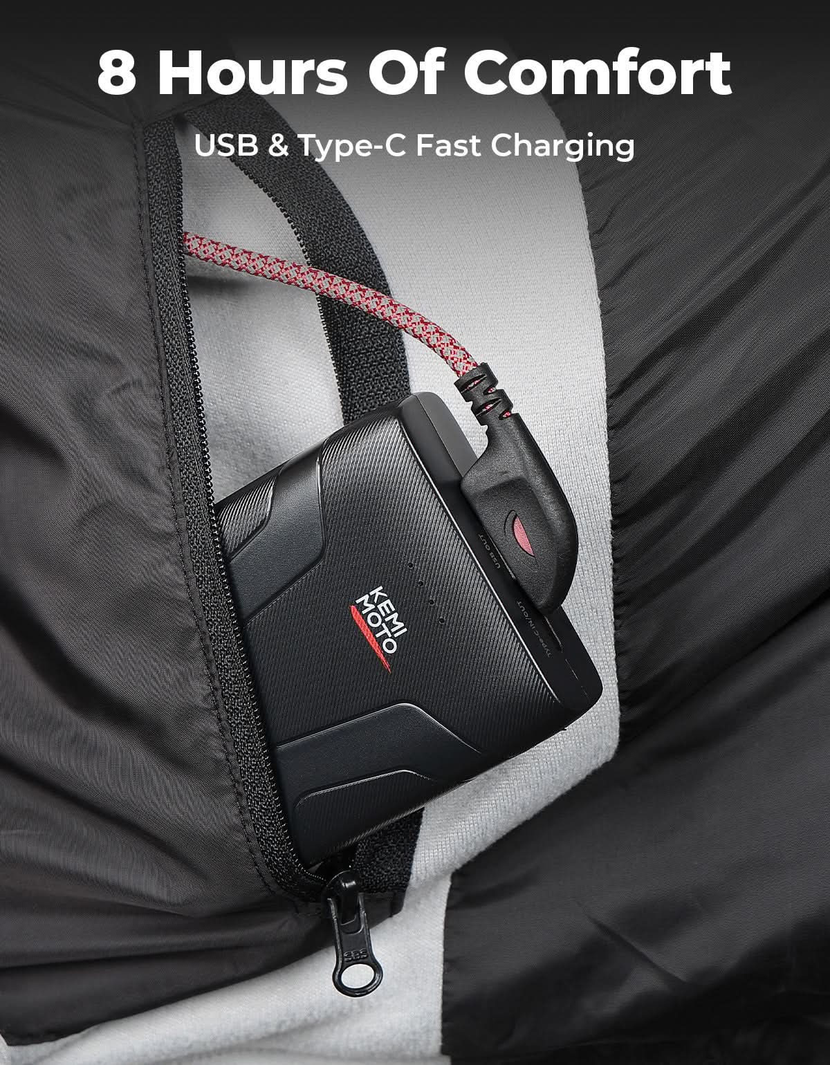 Photo of Heated Vest for Women and Men Thermal Reflective with Battery Pack by Kemimoto - Premium for UTVs / Side by Sides