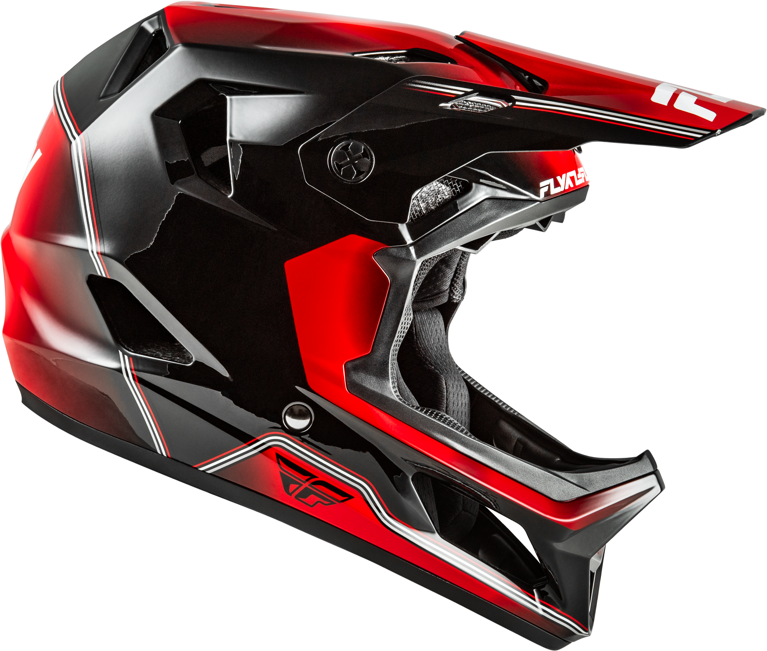 Photo of YTH RAYCE REPEAT BICYCLE HLMT BLACK/RED YS by FLY RACING - Premium Helmets for UTVs / Side by Sides