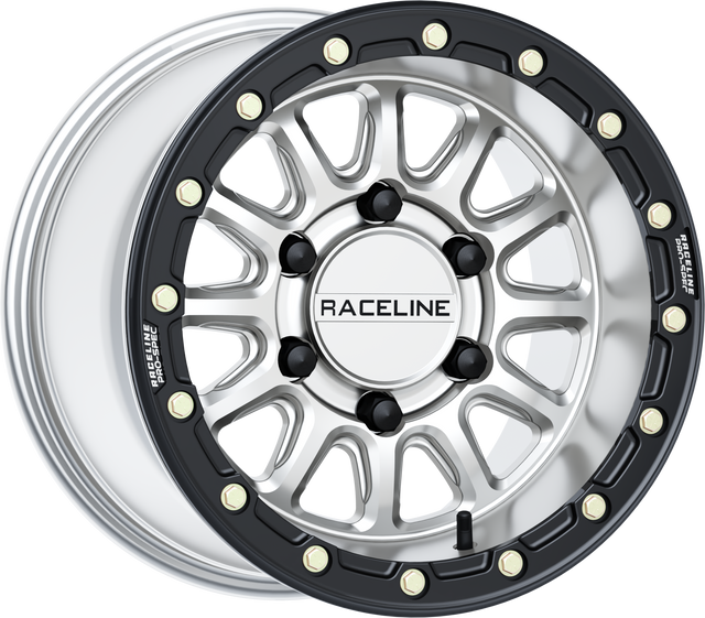 Photo of ALPHA HYPER WHEEL 6/139.7 HYPER SILVER/BLK 15X10 (+10MM) by RACELINE - Premium Wheels for UTVs / Side by Sides