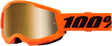100% Strata 2 Junior Goggles - Neon Orange Mirror Gold Lens