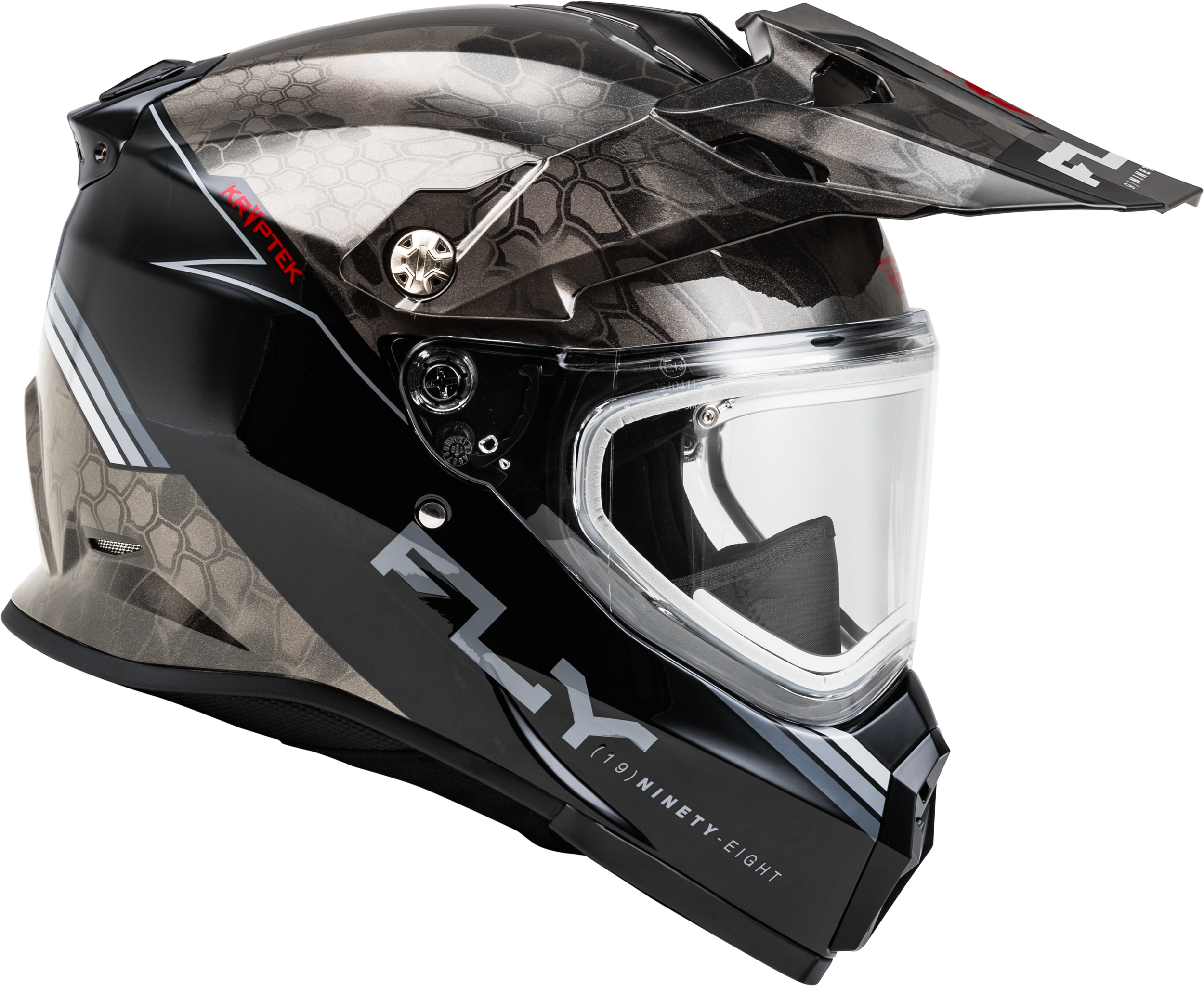 Photo of TREKKER CW CONCEAL HELMET ELEC SHLD BLACK/GREY/WHITE MD by FLY RACING - Premium Helmets for UTVs / Side by Sides