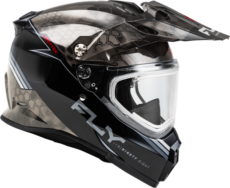 Photo of TREKKER CW CONCEAL HELMET ELEC SHLD BLACK/GREY/WHITE MD by FLY RACING - Premium Helmets for UTVs / Side by Sides