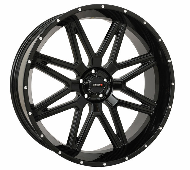 Photo of ST7 WHEEL 24X9 5+4 (0MM) 5/4.5 GLOSS BLACK by SYSTEM 3 - Premium Wheels for UTVs / Side by Sides