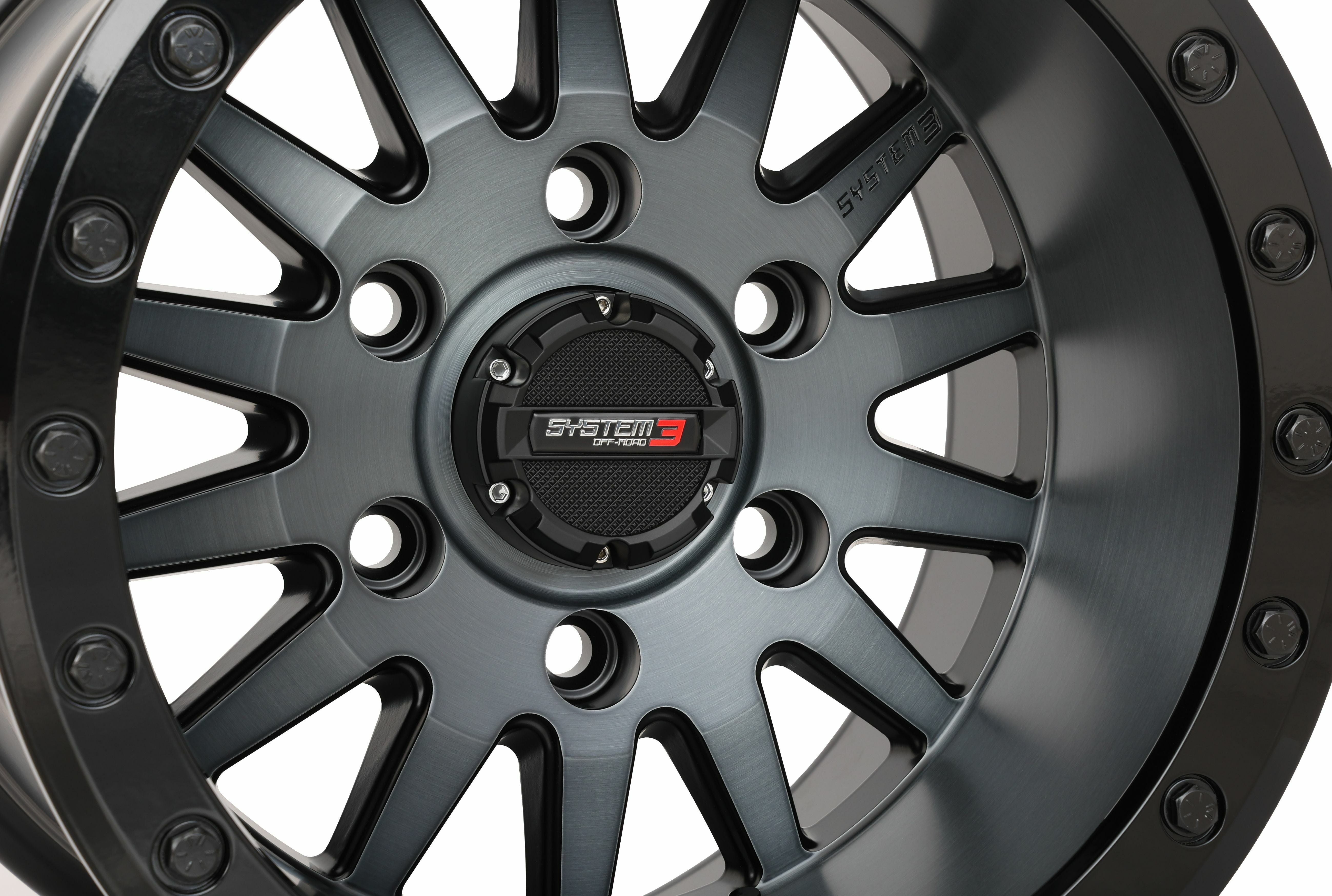 Photo of SYSTEM 3 SB8 WHEEL 15X10 5+5 (0MM) 6/5.5 MATTE BRUSHED GREY by SYSTEM 3 - Premium Wheels for UTVs / Side by Sides