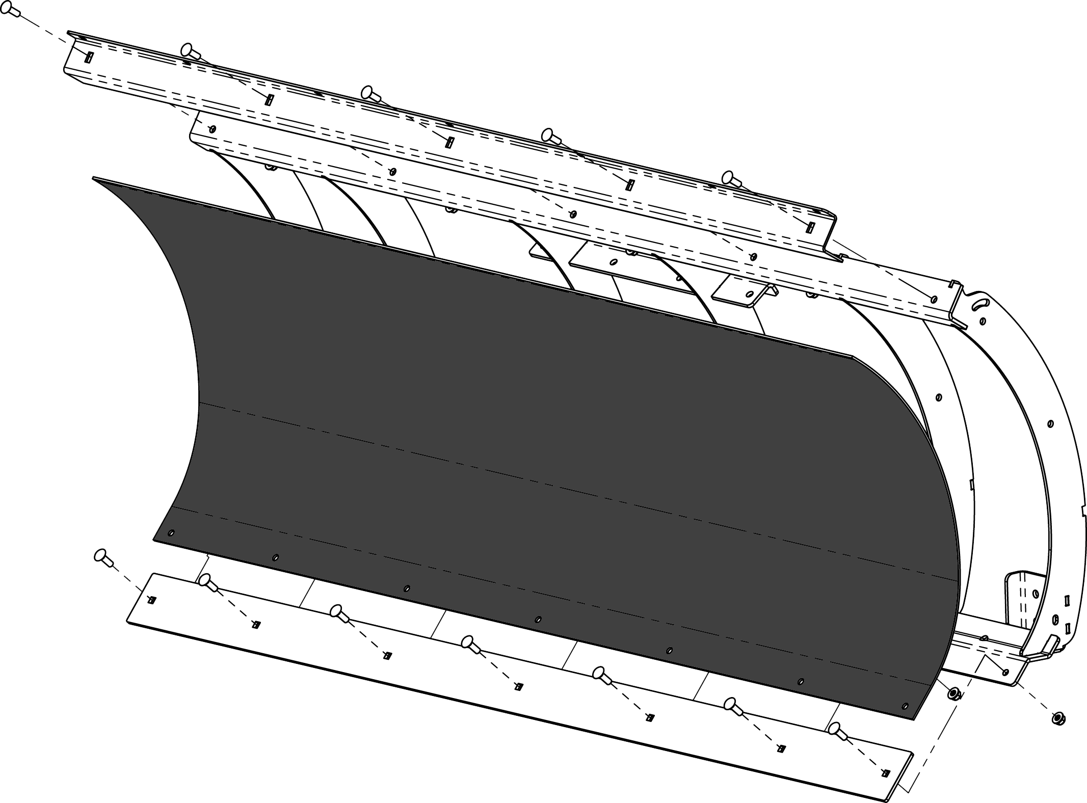 Photo of KFI POLY BLADE REPLACEMENT 72" BLADE FACE by KFI - Premium Snow Plows & Mounts for UTVs / Side by Sides