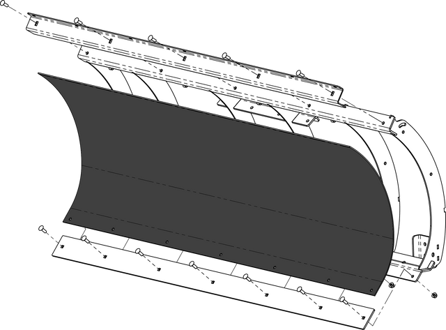 Photo of KFI POLY BLADE REPLACEMENT 72" BLADE FACE by KFI - Premium Snow Plows & Mounts for UTVs / Side by Sides