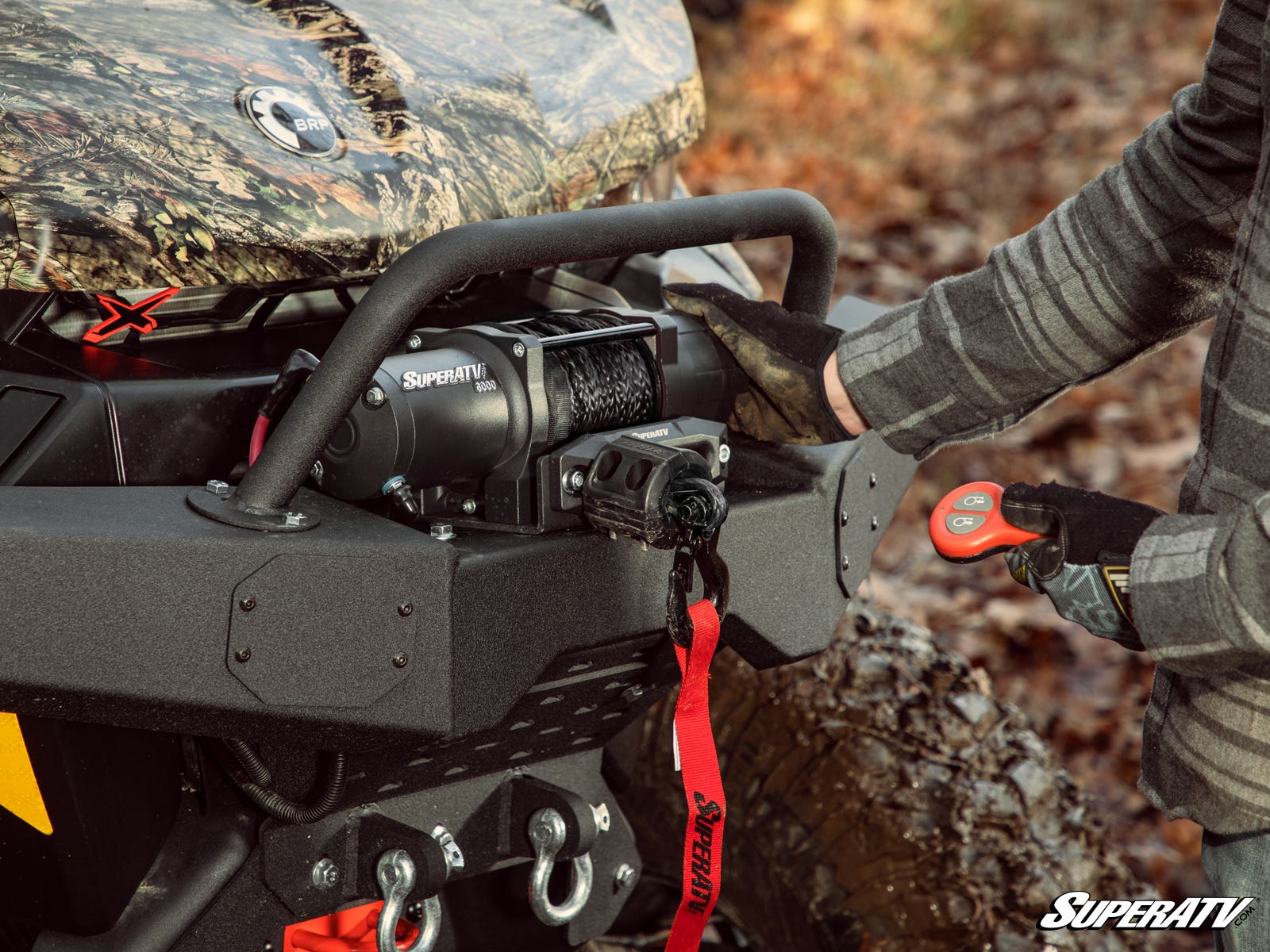 Photo of SuperATV 6000 lb. Black Ops UTV/ATV Synthetic Rope Winch by SuperATV - Premium Winches & Winch Mounts for UTVs / Side by Sides