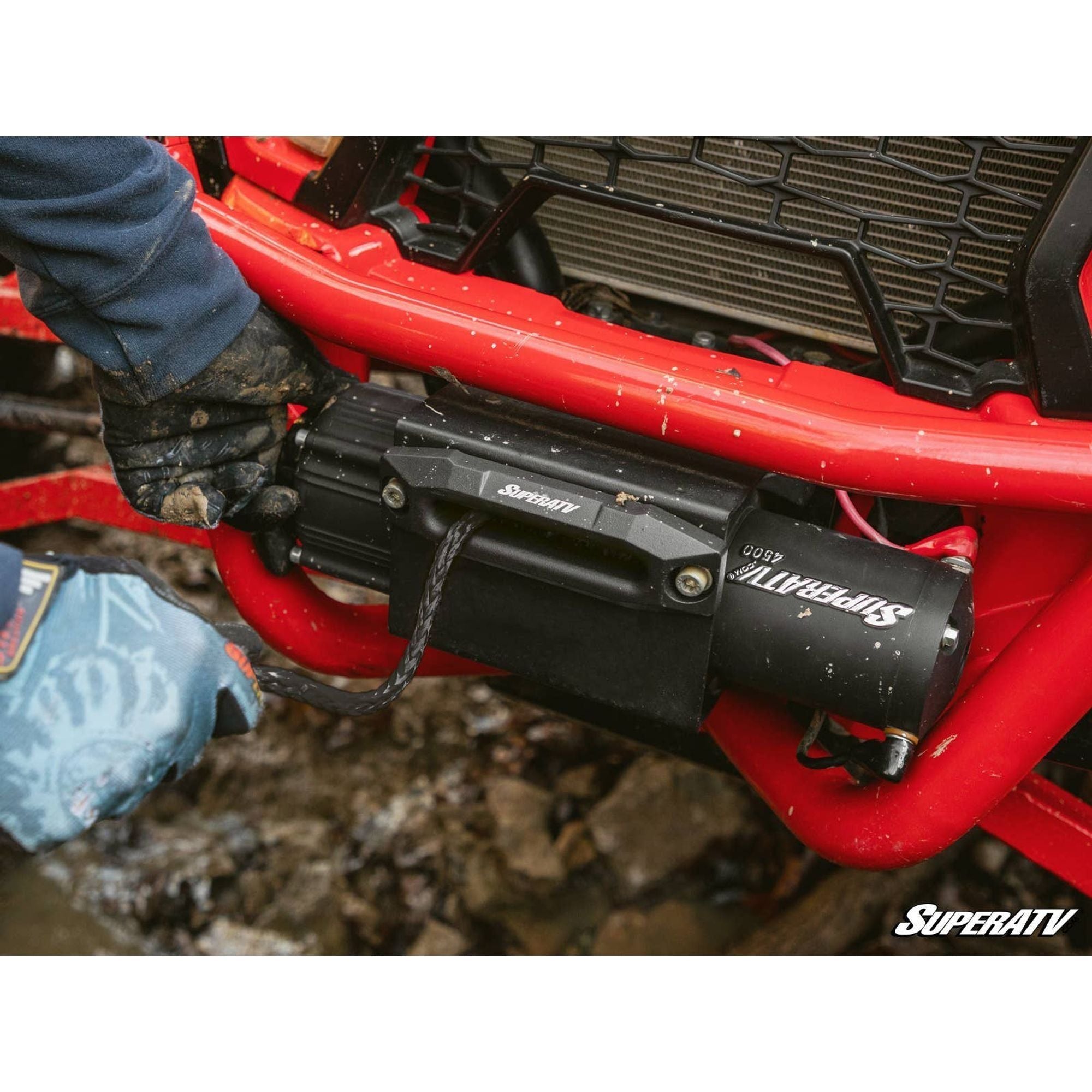 Photo of 6000 LB. Winch with Wireless Remote & Synthetic Rope by SuperATV - Premium Winches & Winch Mounts for UTVs / Side by Sides