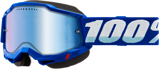 Photo of ACCURI 2 SNOWMOBILE GOGGLE BLUE W/BLUE MIRROR LENS by 100-PERCENT - Premium Eyewear for UTVs / Side by Sides