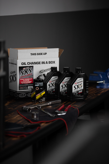 Photo of SXS QUICK CHANGE KIT 10W50 WITH BLACK OIL FILTER by MAXIMA - Premium Oil Filters for UTVs / Side by Sides