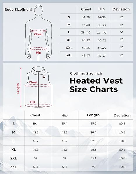 Photo of Men's Heated Vest by APP Temp Control for Skiing Hiking Hunting by Kemimoto - Premium for UTVs / Side by Sides