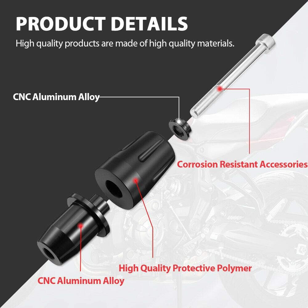Photo of Motorcycle Frame Sliders for FZ07 MT07 XSR700 FZ-07 MT-07 by Kemimoto - Premium for UTVs / Side by Sides