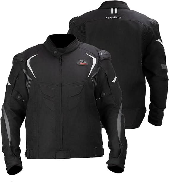 Photo of Motorcycle Jacket Men CE 2 Armored Full Protection Motorbike Riding Jacket by Kemimoto - Premium for UTVs / Side by Sides