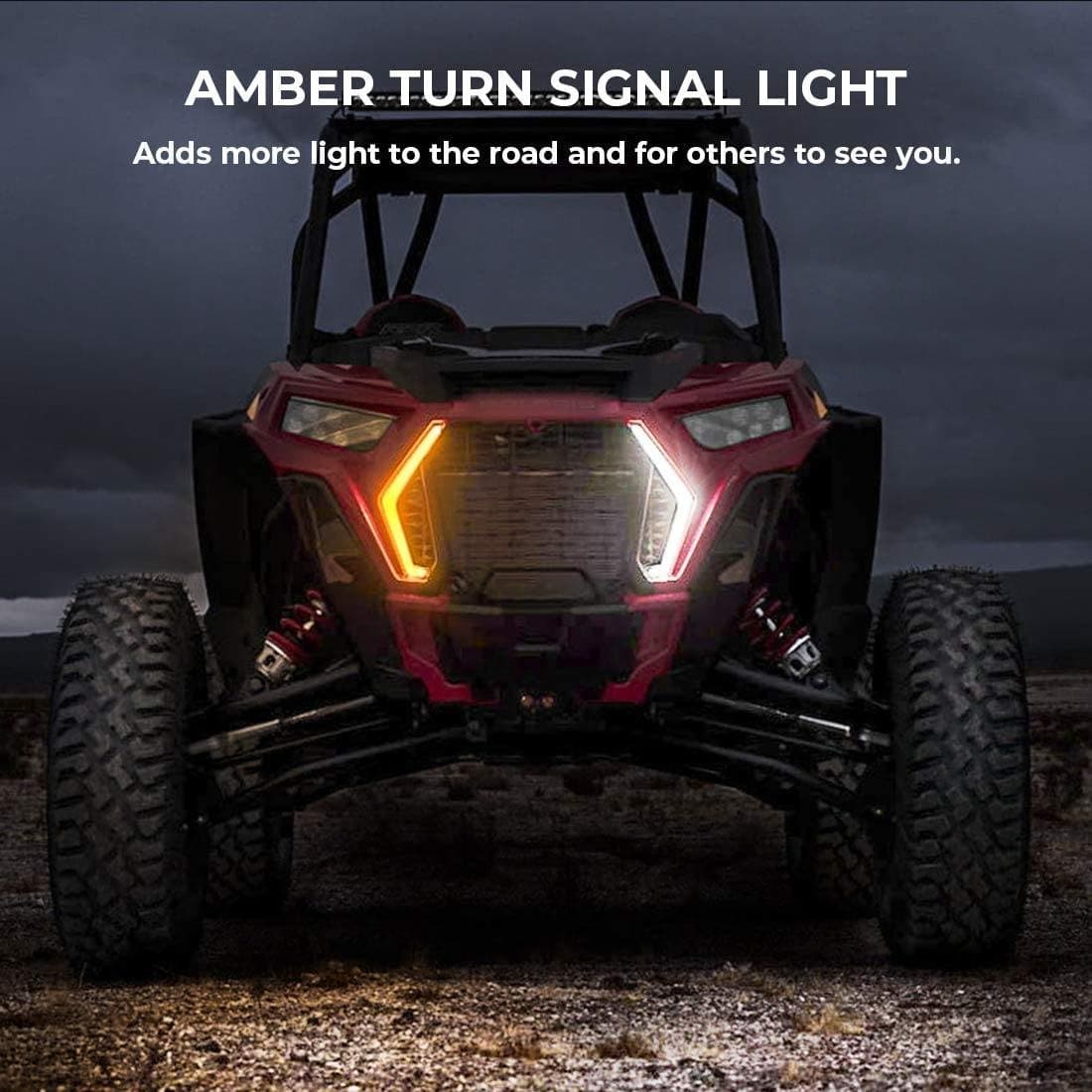 Photo of Kemimoto IP67 Front LED Street Legal Light Kits for Polaris RZR 2019-2023 by Kemimoto - Premium for UTVs / Side by Sides