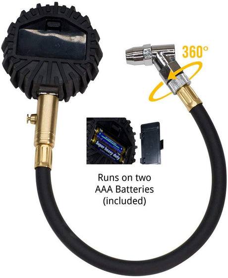 Photo of ElitePro™ Digital Tire Pressure Gauge - Professional Accuracy - 100 PSI by JACO - Premium Tire Pressure Gauge for UTVs / Side by Sides