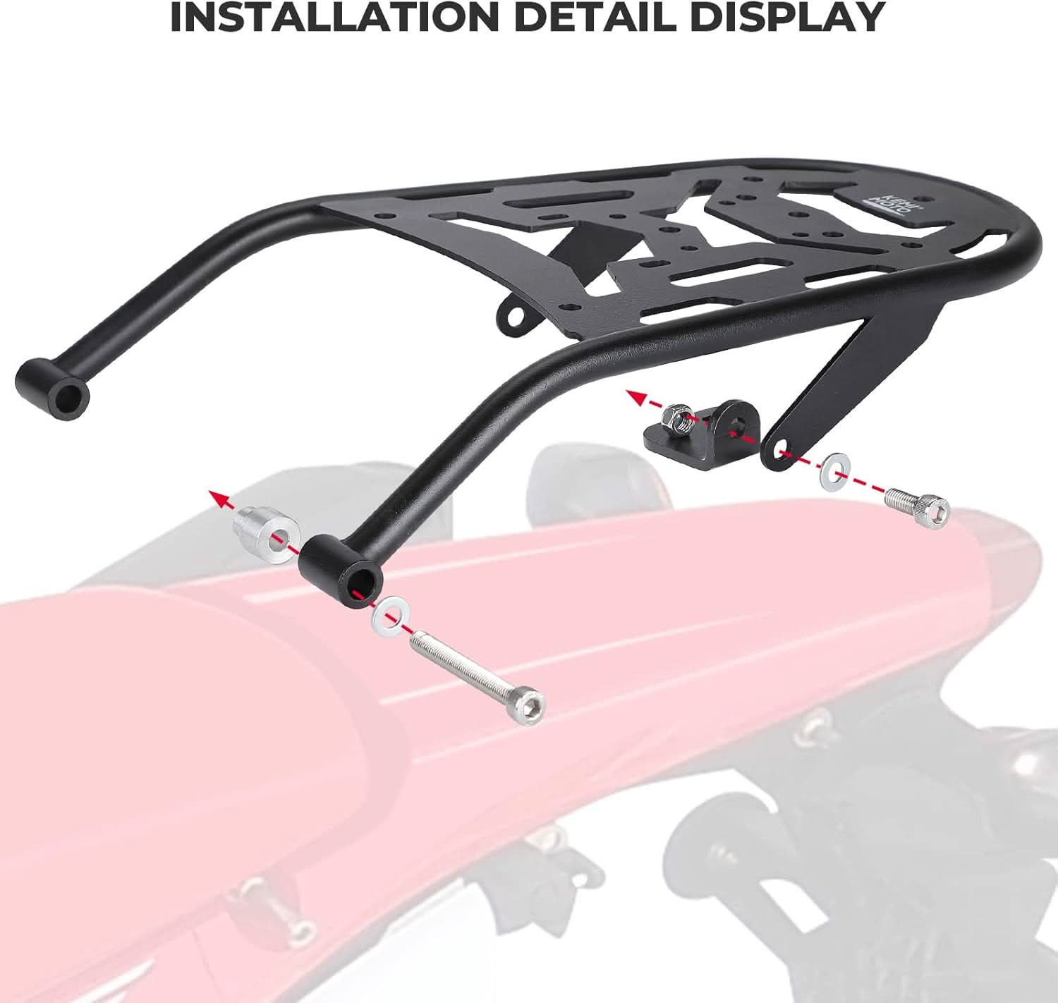 Photo of Rear Rack Luggage Rack for CRF450L CRF450RL by Kemimoto - Premium for UTVs / Side by Sides