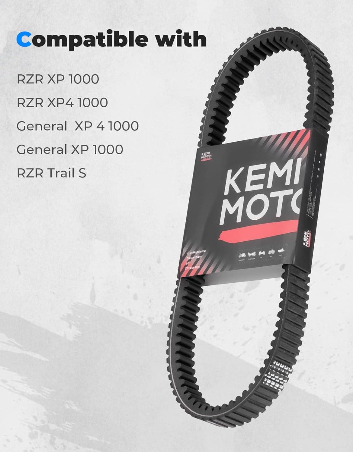 Photo of Upragded UTV Drive Belt for Polaris RZR XP 1000/General XP 1000 by Kemimoto - Premium for UTVs / Side by Sides