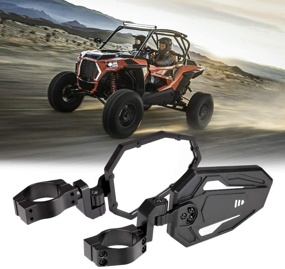Photo of UTV Rear View Side Mirrors for Can Am Maverick X3/ RZR w/ 1.75"-2" roll bar (1 pair) by Kemimoto - Premium for UTVs / Side by Sides