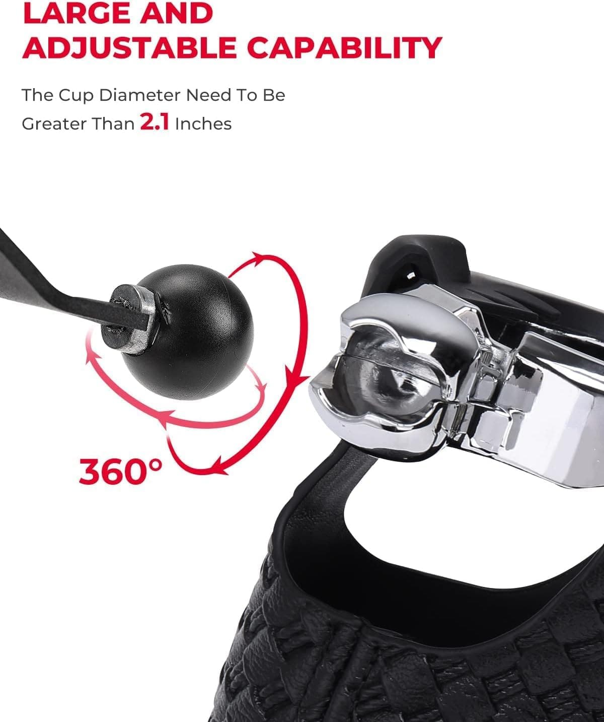 Photo of Motorcycle Cup Holder with Perch Mount by Kemimoto - Premium for UTVs / Side by Sides
