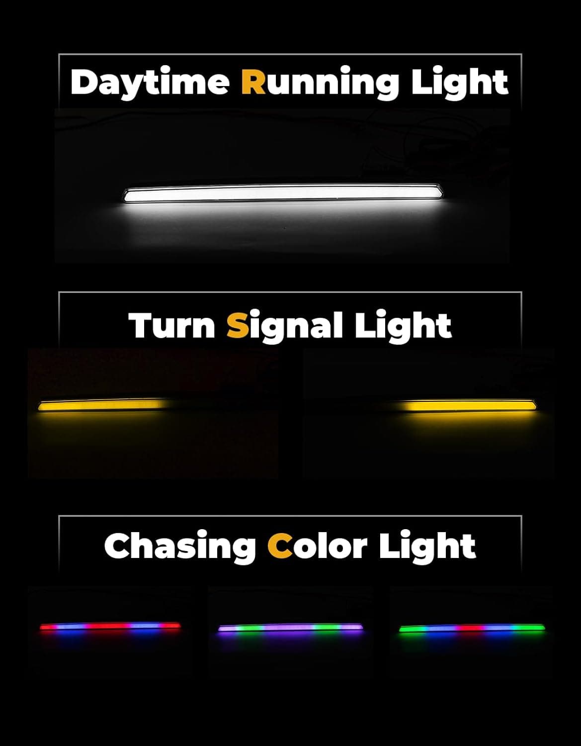 Photo of Kemimoto Front Light Chasing Color Light for Polaris RZR XP 1000 / 4 2024-2025 by Kemimoto - Premium for UTVs / Side by Sides