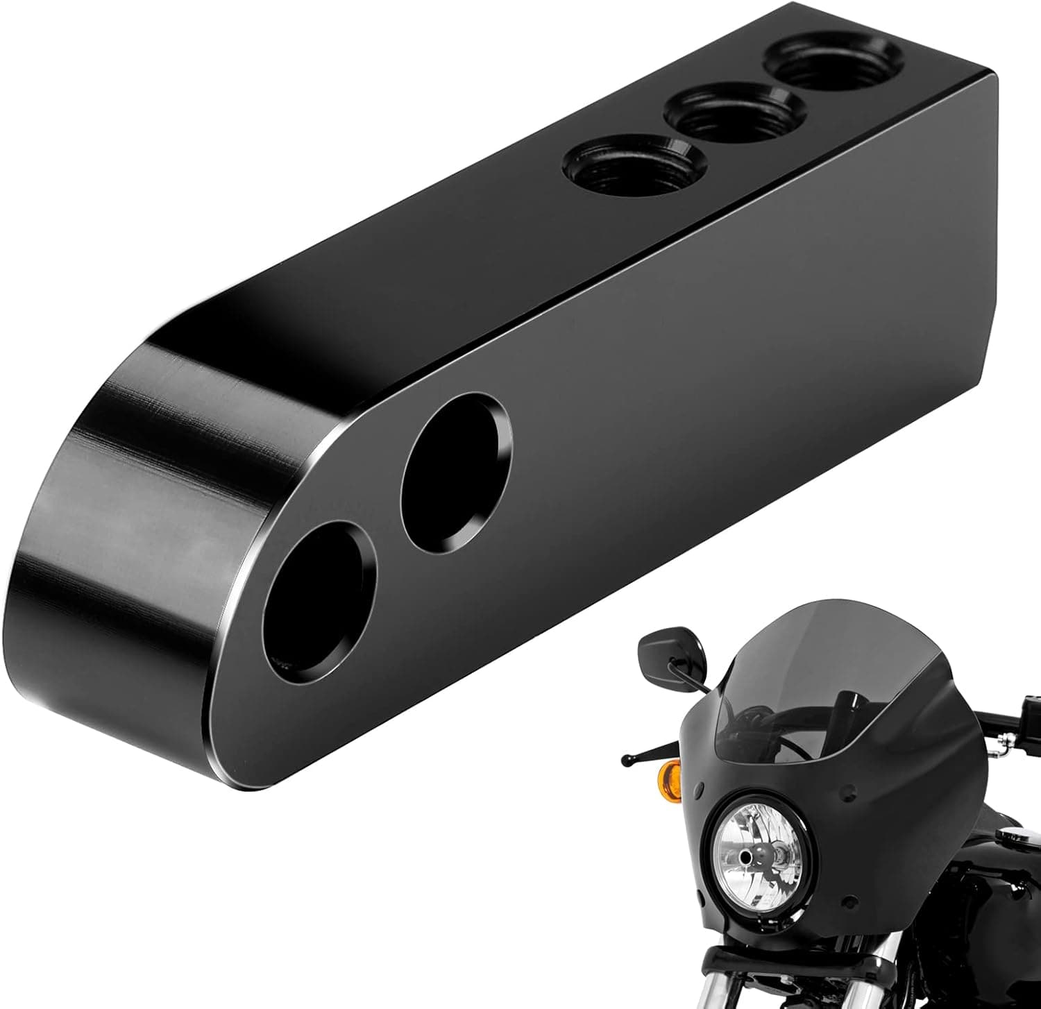 Photo of Motorcycle Headlight Extension for Dyna Fairings 2007-2017 by Kemimoto - Premium for UTVs / Side by Sides