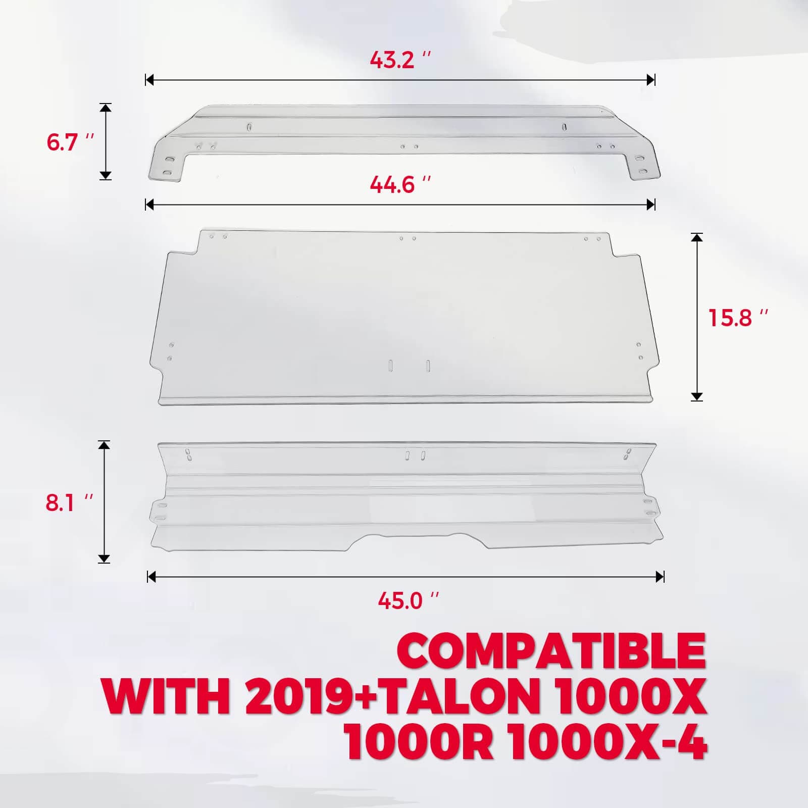Photo of Kemimoto Flip 3-in-1 Windshield for Talon 1000X/1000R/1000X-4 by Kemimoto - Premium for UTVs / Side by Sides