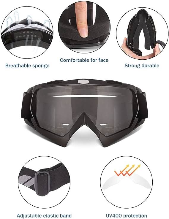 Photo of Dirt Bike Goggles Motocross Goggles ATV UTV Goggles Anti UV Riding Goggles by Kemimoto - Premium for UTVs / Side by Sides