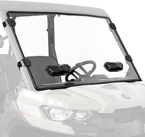 Photo of Vented Front Windshield for Can-Am Defender HD5/HD8/HD10/MAX（2016-2025） by Kemimoto - Premium for UTVs / Side by Sides