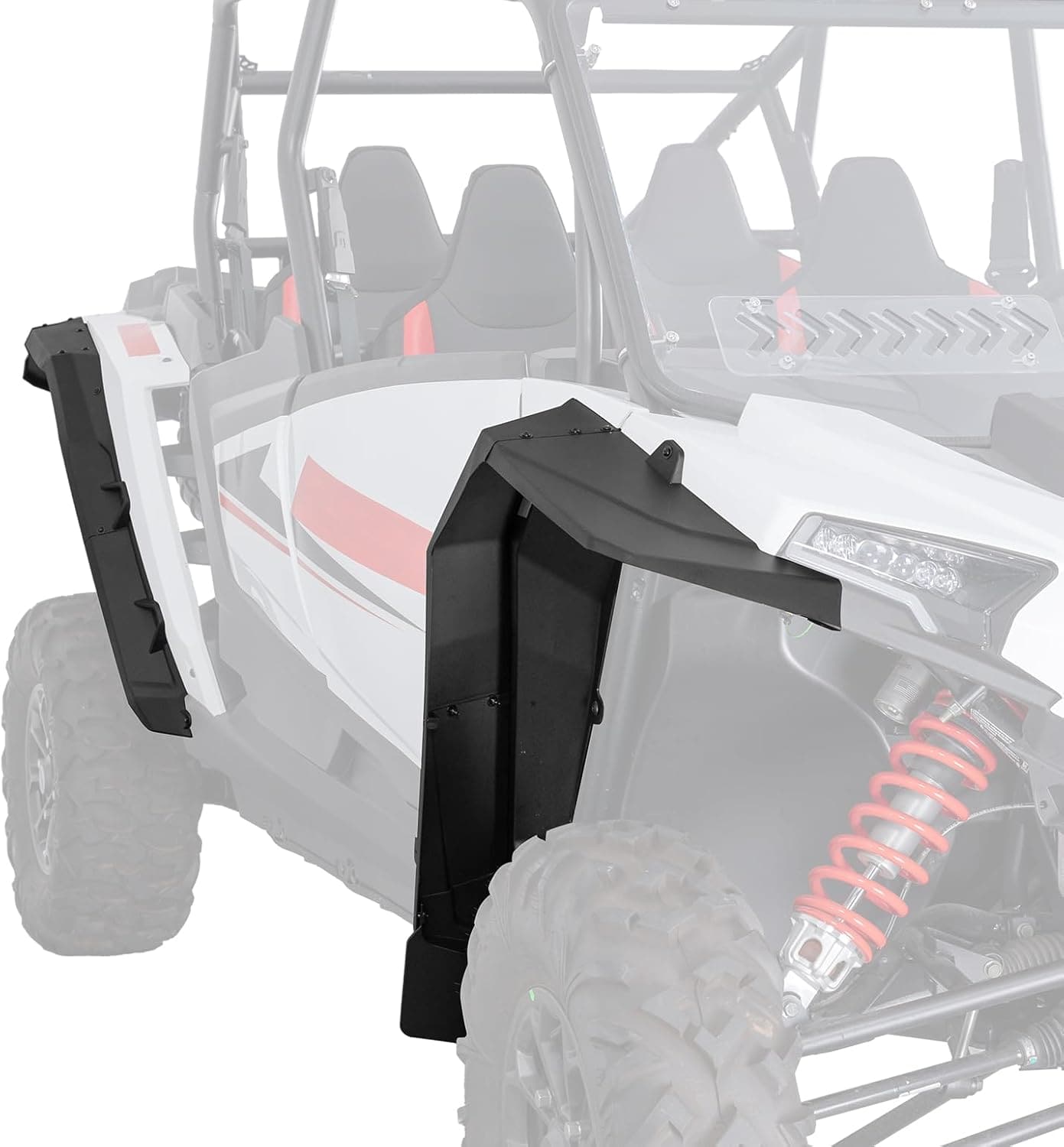 Photo of Fender Flares 8.5" Extended Mud Flaps for 2024-2025 Polaris RZR XP 4 1000 (4PCS) by Kemimoto - Premium for UTVs / Side by Sides