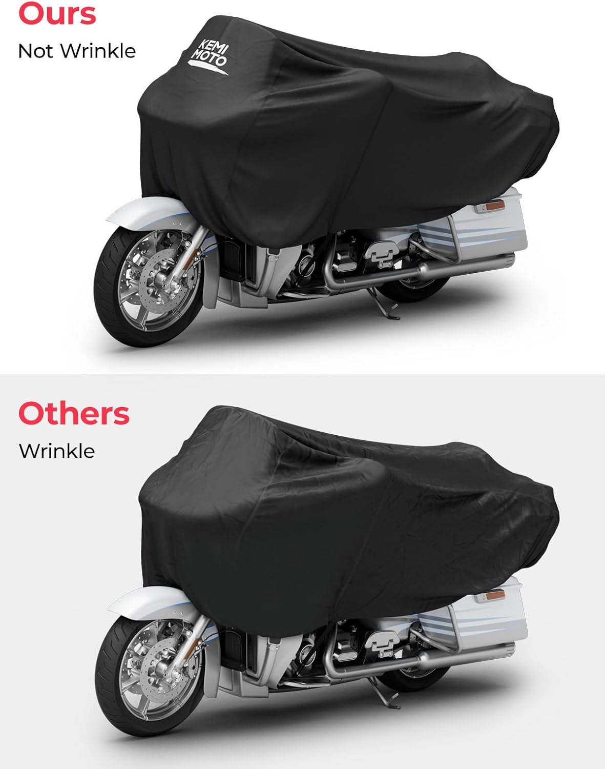 Photo of Motorcycle Cover Half Cover for Touring Models Road King Street Glide Road Glide by Kemimoto - Premium for UTVs / Side by Sides