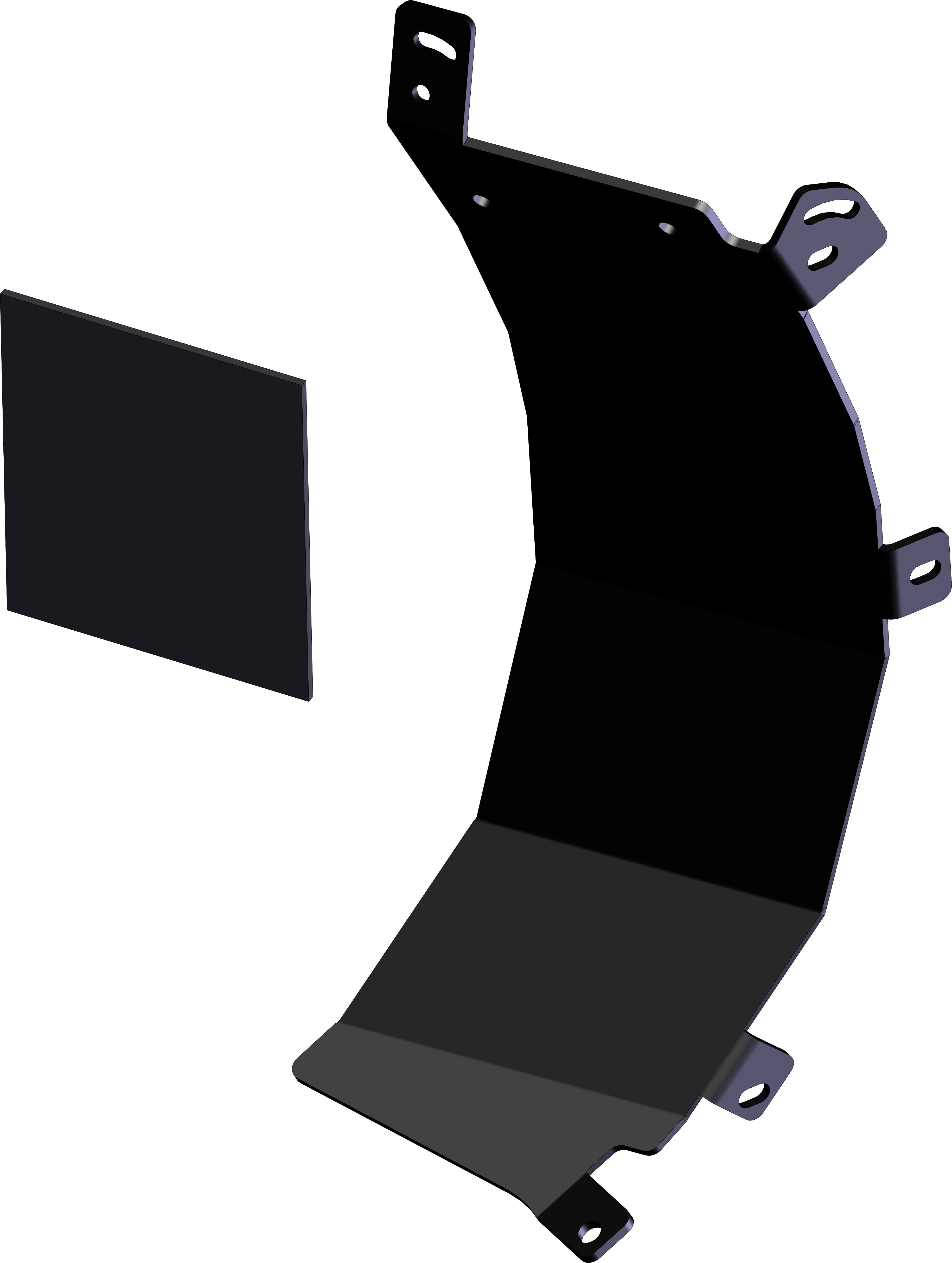 Photo of KFI POLY BLADE SIDE SHIELD PASS by KFI - Premium Snow Plows & Mounts for UTVs / Side by Sides