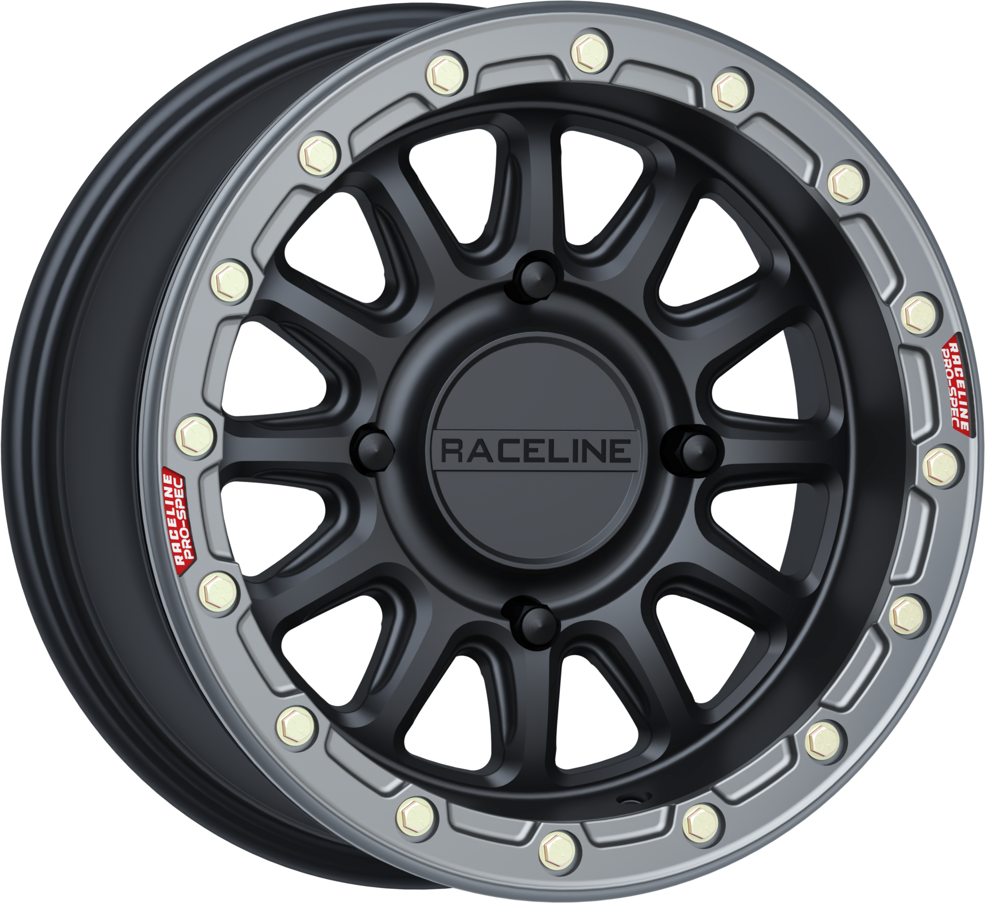 Photo of ALPHA WHEEL 4/156 BLK/GUNMETAL 15X7 (+10MM) by RACELINE - Premium Wheels for UTVs / Side by Sides