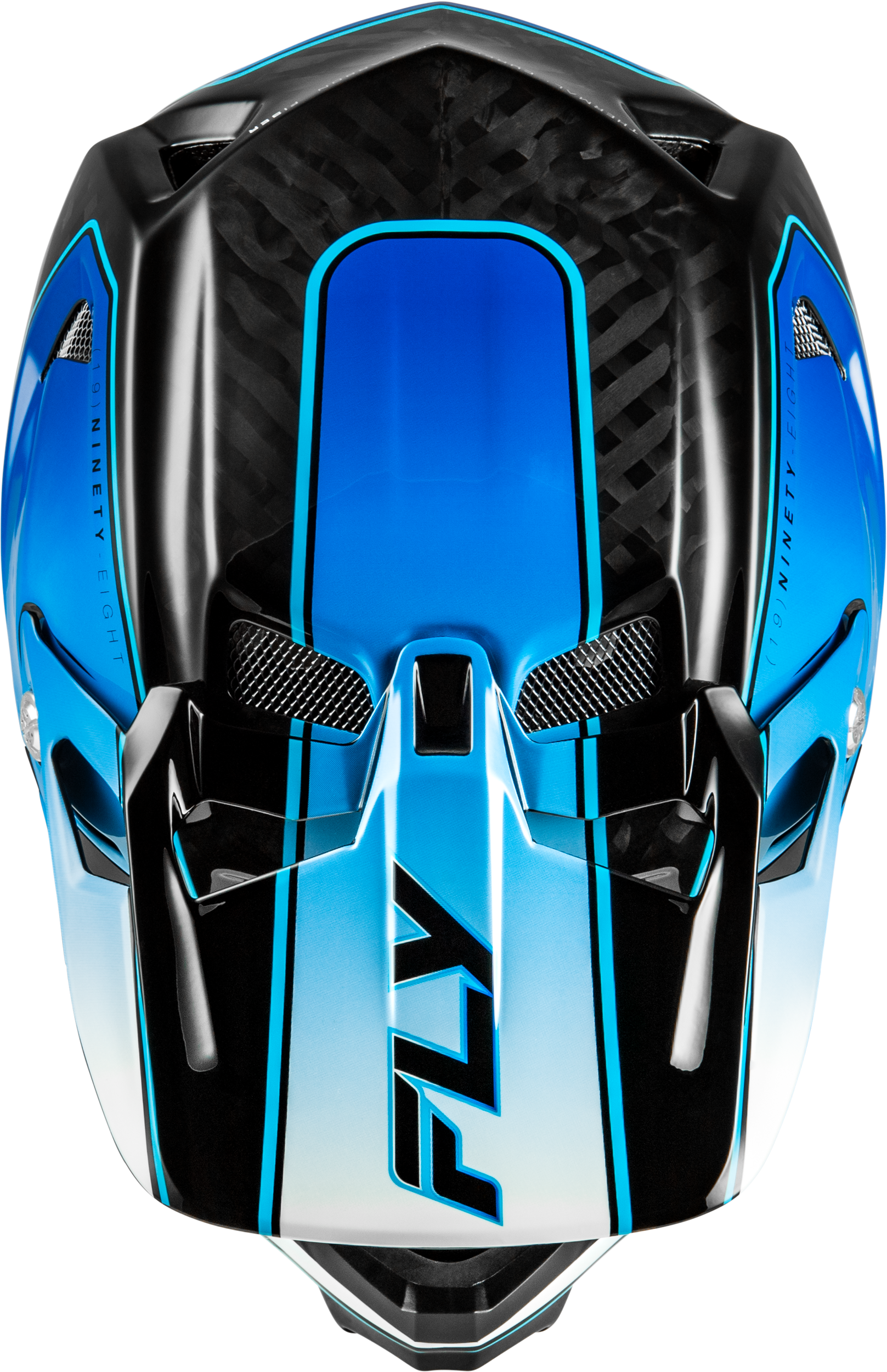 Photo of WERX-R FLOW CARBON HELMET BLACK CARBON/BLUE/WHITE MD by FLY RACING - Premium Helmets for UTVs / Side by Sides