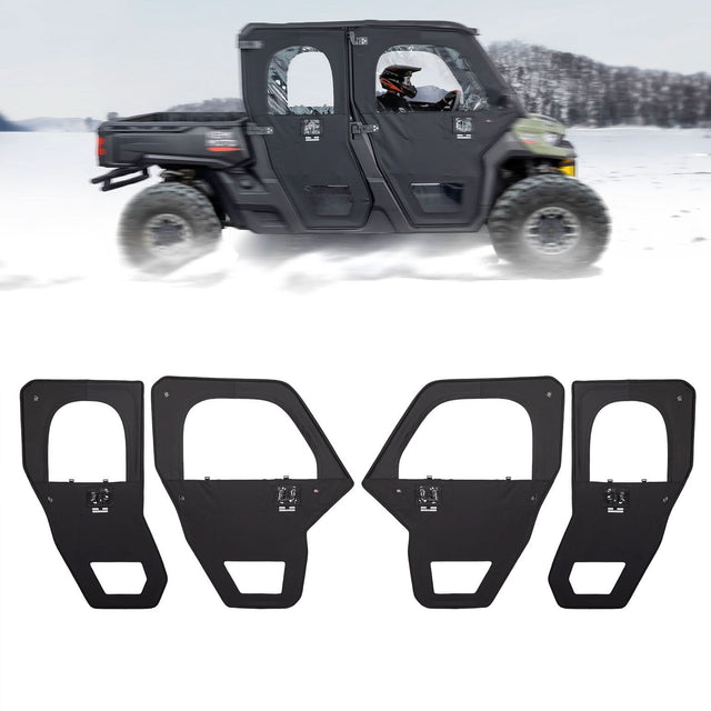 Photo of UTV Framed Doors for Can-Am Defender Max HD 7/8/9/10 – Full Enclosure Kit, 2022–2024 by Kemimoto - Premium for UTVs / Side by Sides