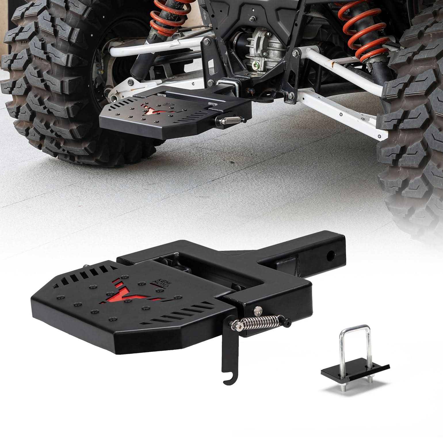 Photo of UTV Hitch Step with 2" Receiver for Polaris Ranger 1000 Defender UFORCE 1000 by Kemimoto - Premium for UTVs / Side by Sides