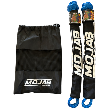 Photo of Soft Shackle 3/8'' x 22” with sleeve and bag (Set of 2 Shackles) (Lifetime Warranty) by MOJAB OFFROAD - Premium Soft Shackle for UTVs / Side by Sides