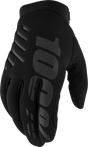 100% Brisker Women's Cold Weather Riding Gloves - Black, XL