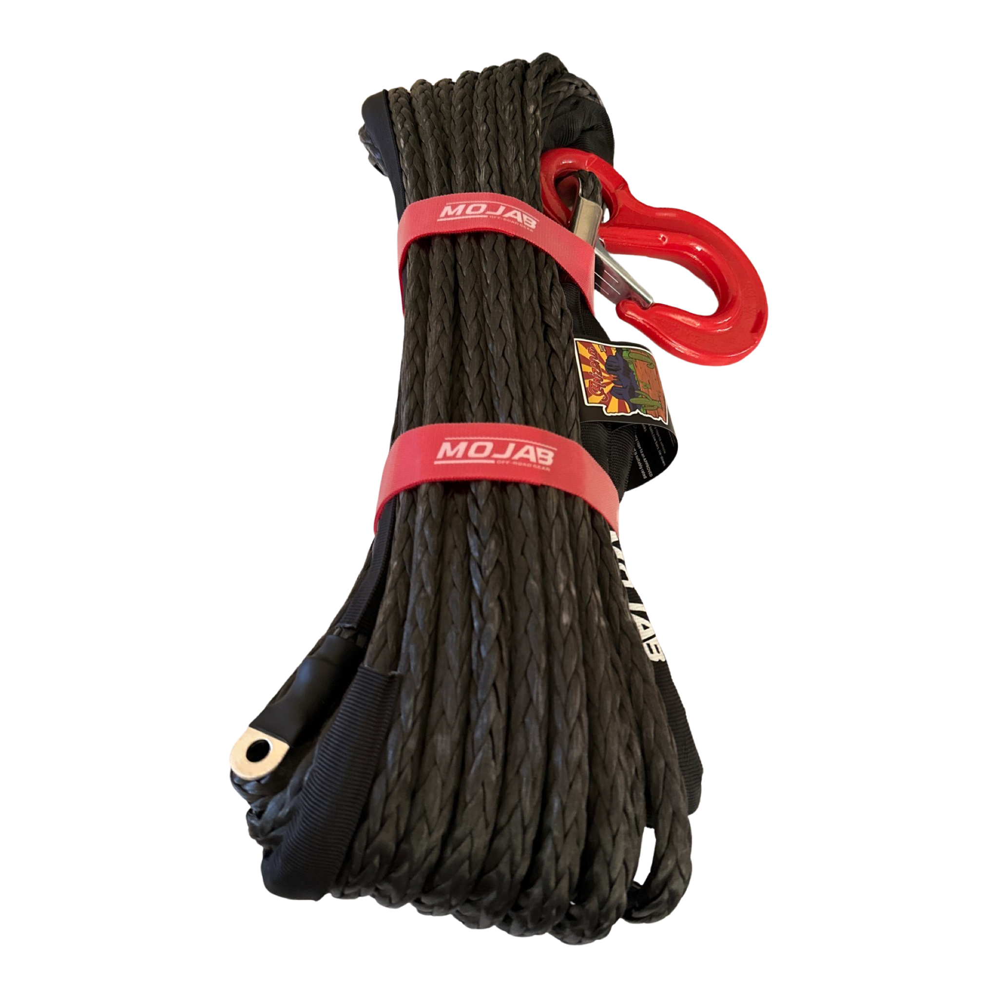 Photo of 3/8'' x 85' Synthetic Winch Rope with forged winch hook by MOJAB OFFROAD - Premium Winches & Winch Mounts for UTVs / Side by Sides