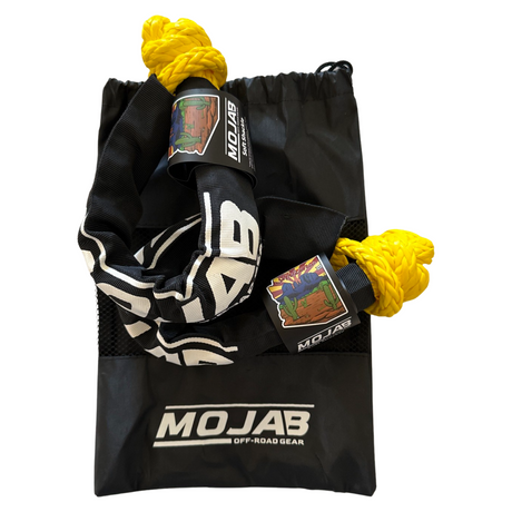 Photo of Soft Shackle 3/8'' x 22” with sleeve and bag (Set of 2 Shackles) (Lifetime Warranty) by MOJAB OFFROAD - Premium Soft Shackle for UTVs / Side by Sides