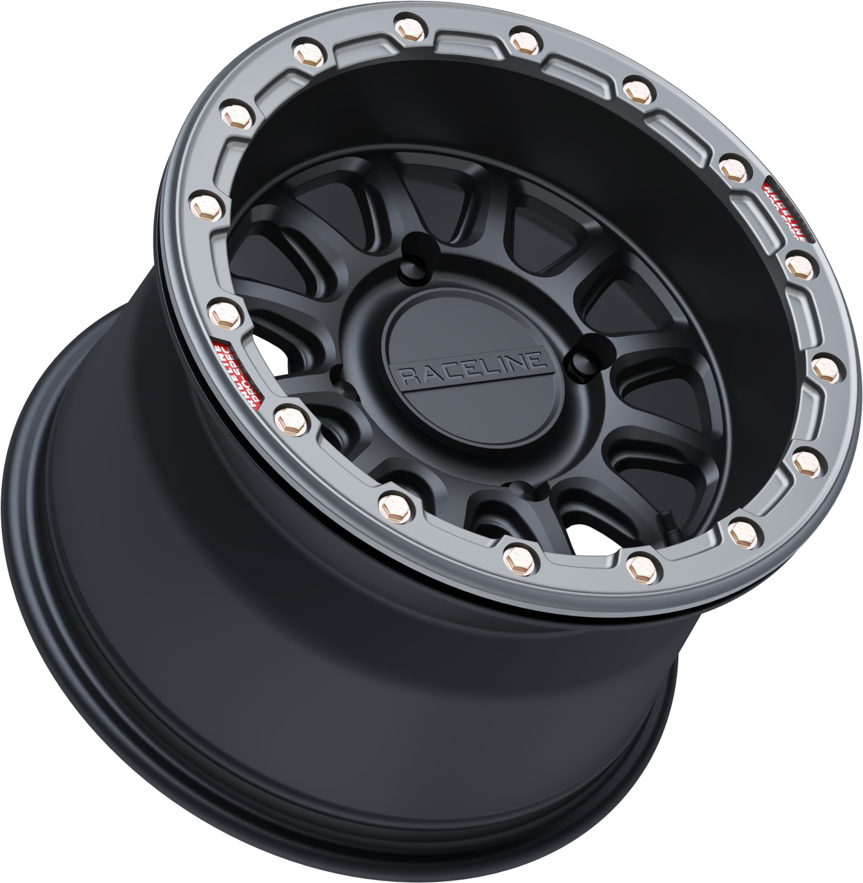 Photo of ALPHA WHEEL 4/156 BLK/GUNMETAL 15X10 (+10MM) by RACELINE - Premium Wheels for UTVs / Side by Sides