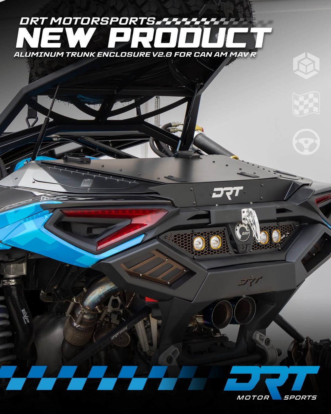 2024+ Can-Am Maverick R Aluminum Trunk Enclosure | DRT Motorsports